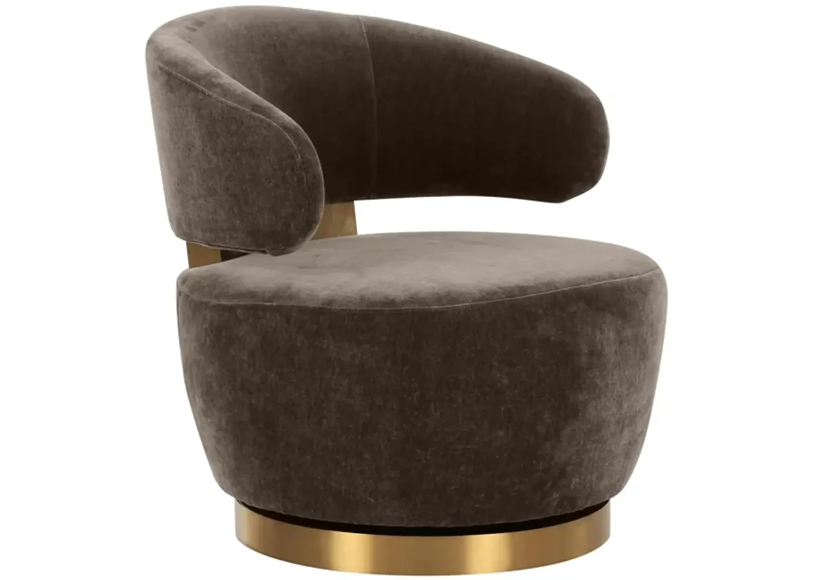 Austin Chocolate Brown Recycled Fabric Swivel Chair