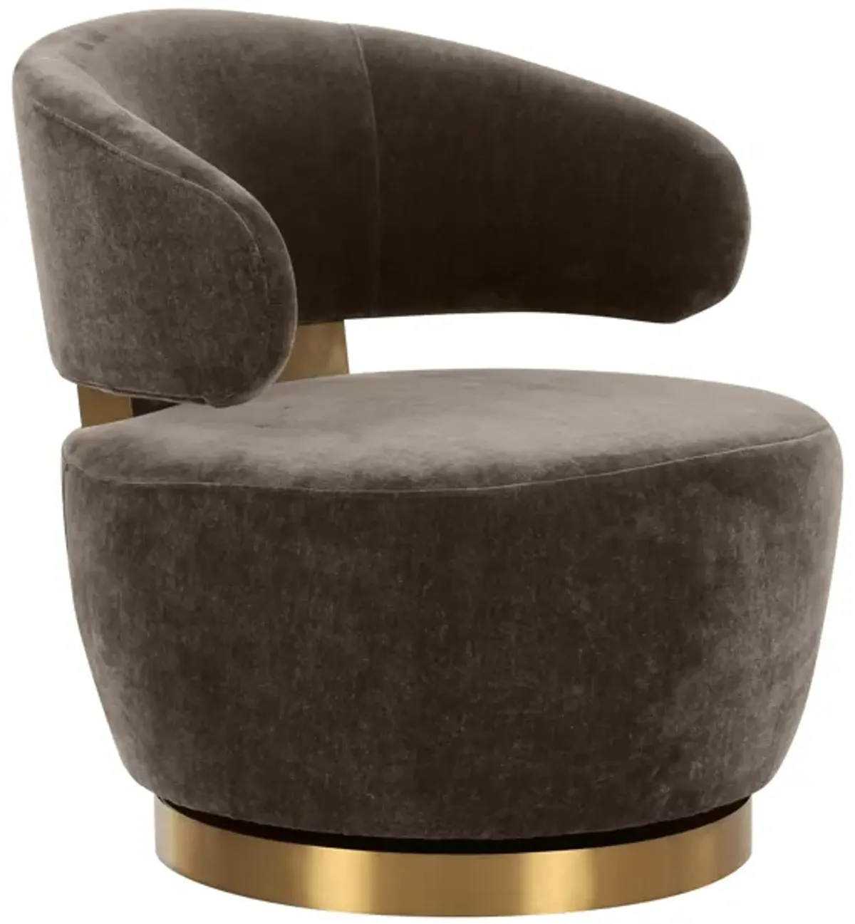 Austin Chocolate Brown Recycled Fabric Swivel Chair