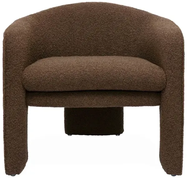 Marla Chocolate Brown Boucle Accent Chair