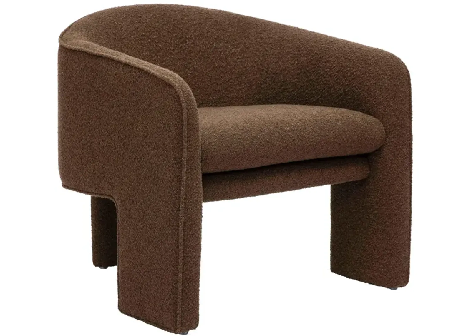 Marla Chocolate Brown Boucle Accent Chair