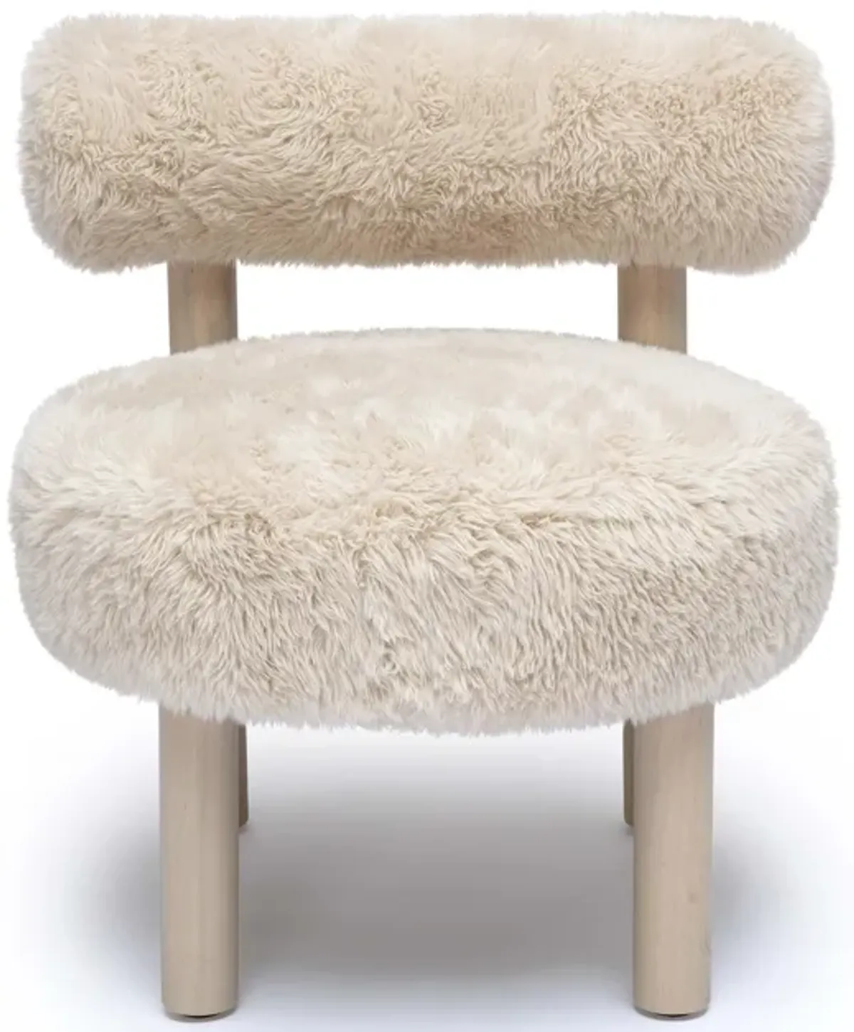 Carmel Natural Vegan Shearling Accent Chair