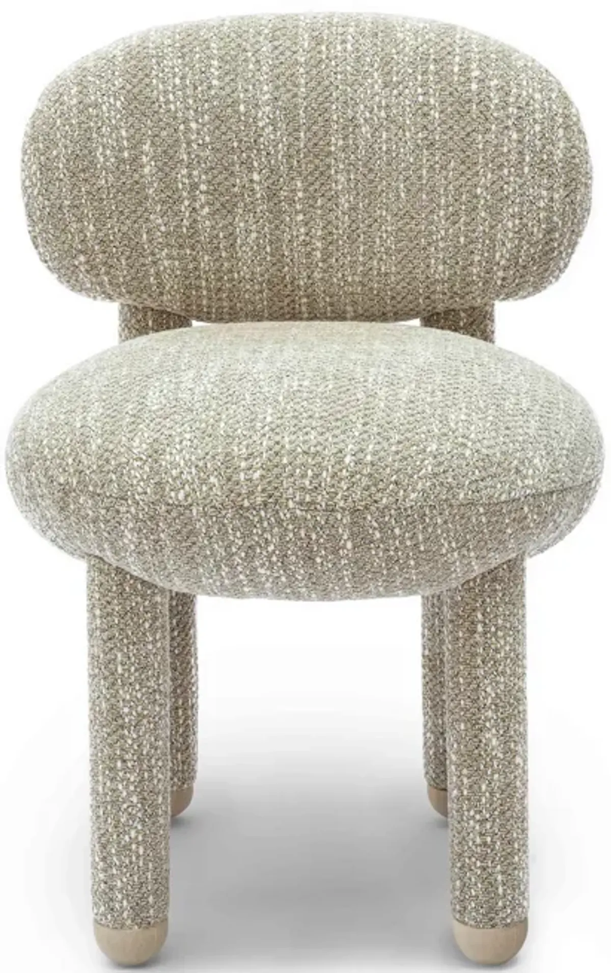 Manu Beige Nubby Performance Fabric Side Chair