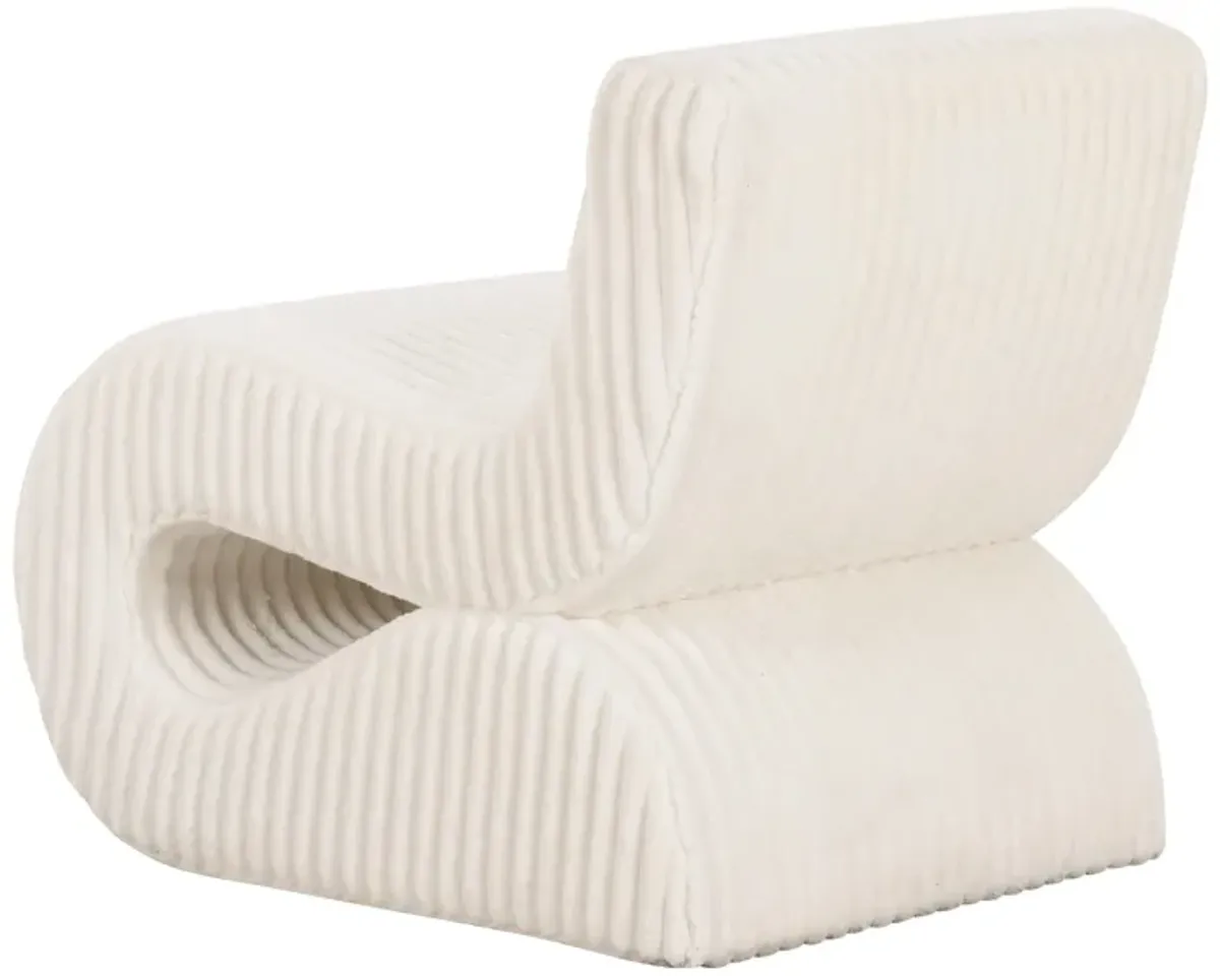 Senna Cream Oversized Corduroy Accent Chair