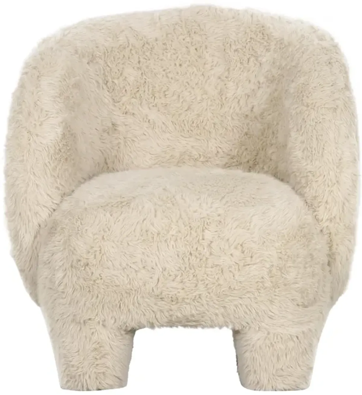 Kiki Natural Vegan Shearling Accent Chair