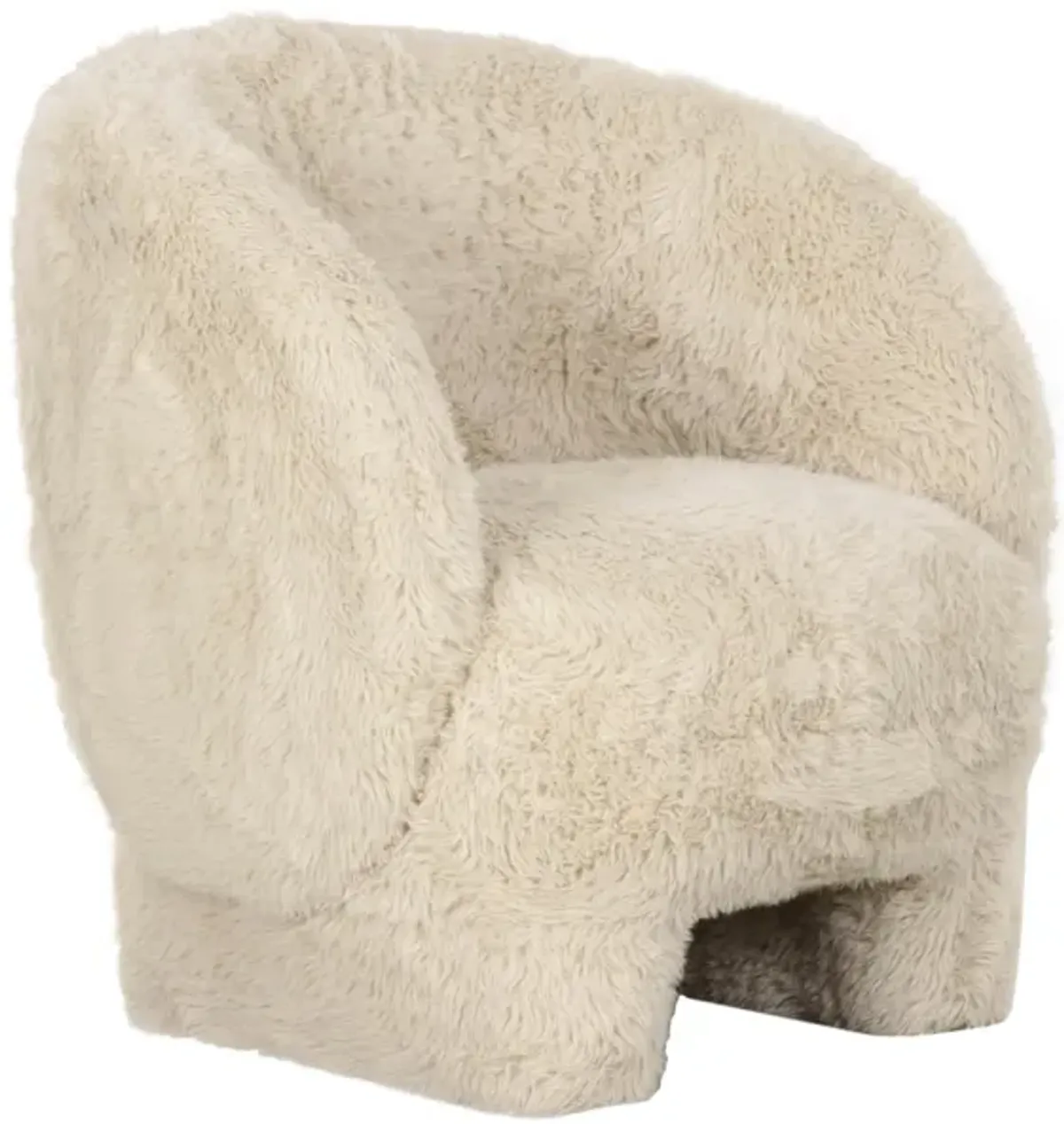 Kiki Natural Vegan Shearling Accent Chair