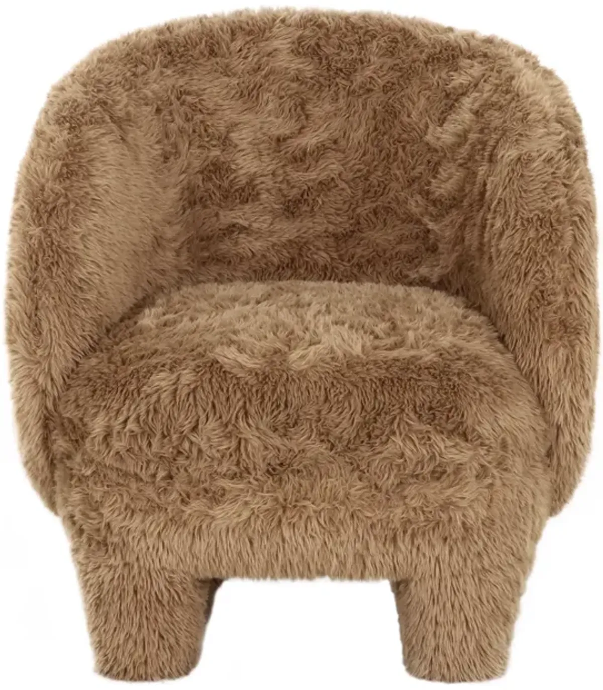 Kiki Dark Taupe Vegan Shearling Accent Chair