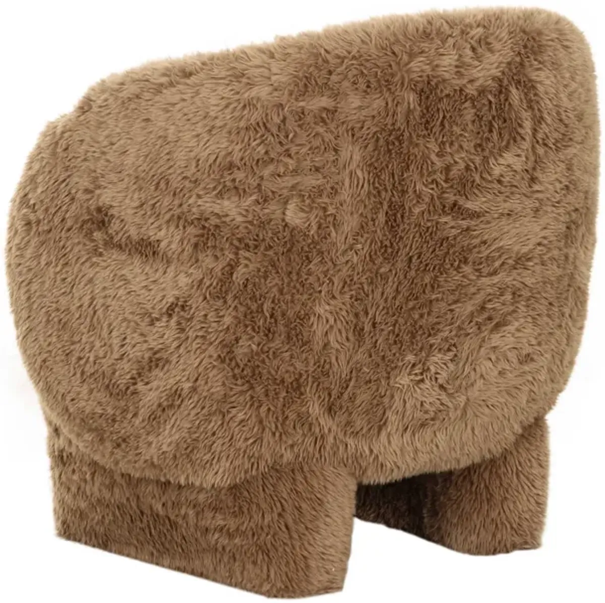 Kiki Dark Taupe Vegan Shearling Accent Chair