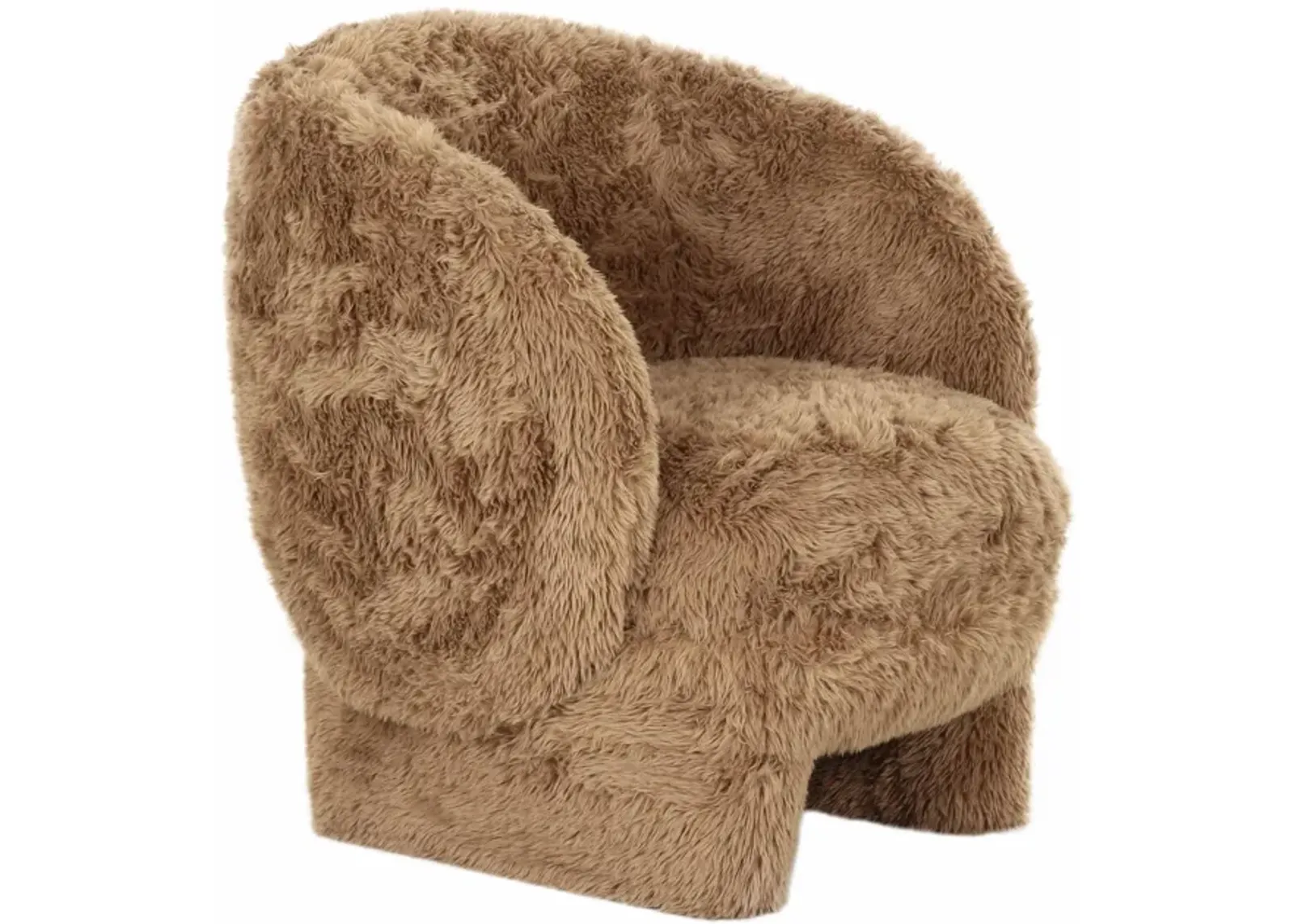 Kiki Dark Taupe Vegan Shearling Accent Chair