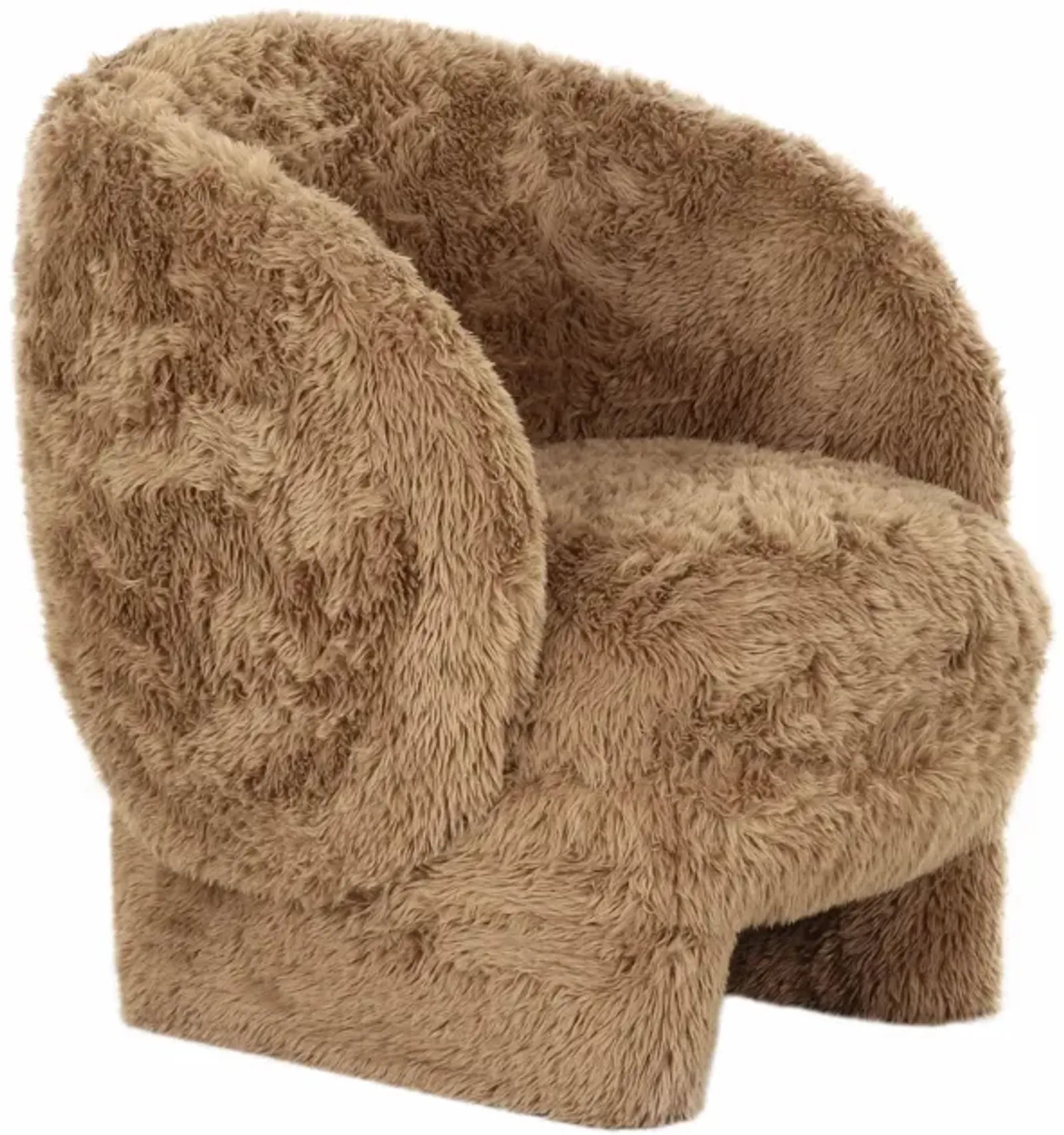 Kiki Dark Taupe Vegan Shearling Accent Chair