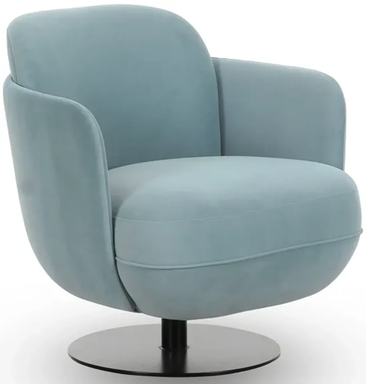 Solange Blue Shadow Velvet Swivel Chair