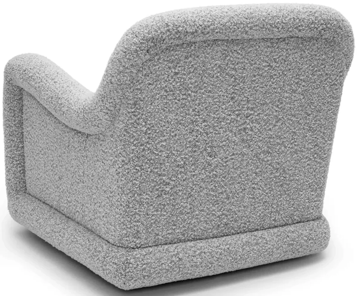 Charli Grey Boucle Swivel Chair