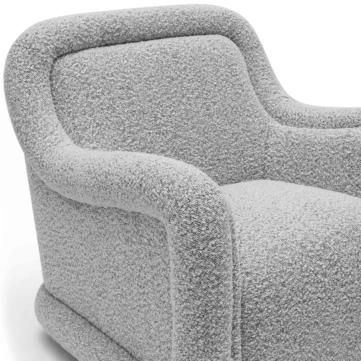 Charli Grey Boucle Swivel Chair