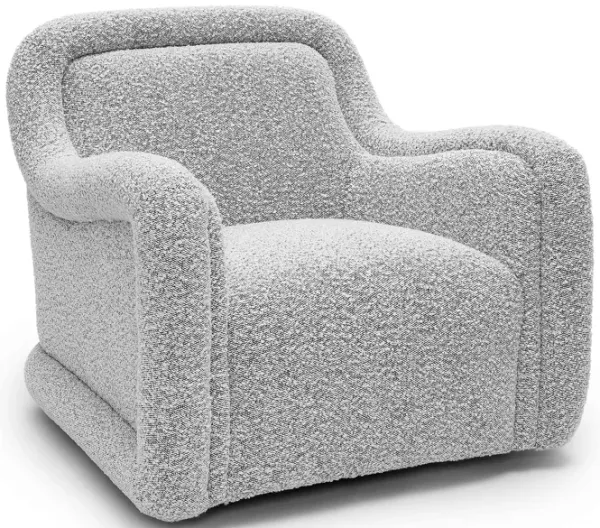 Charli Grey Boucle Swivel Chair