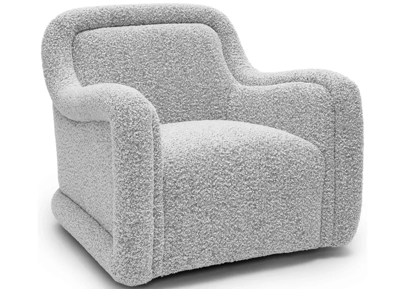 Charli Grey Boucle Swivel Chair