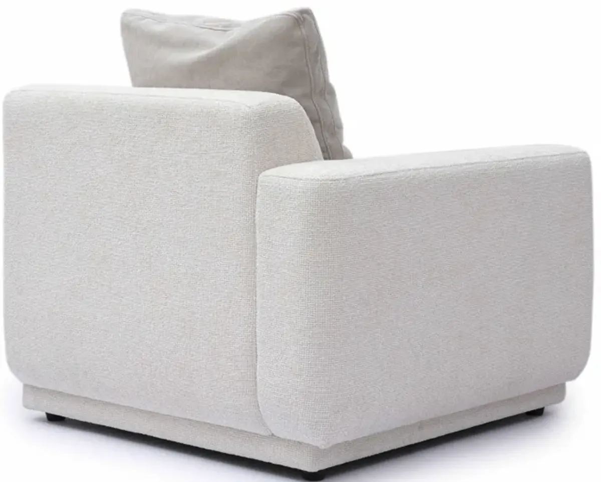 Perry Cream Chenille Modular LAF Corner Chair