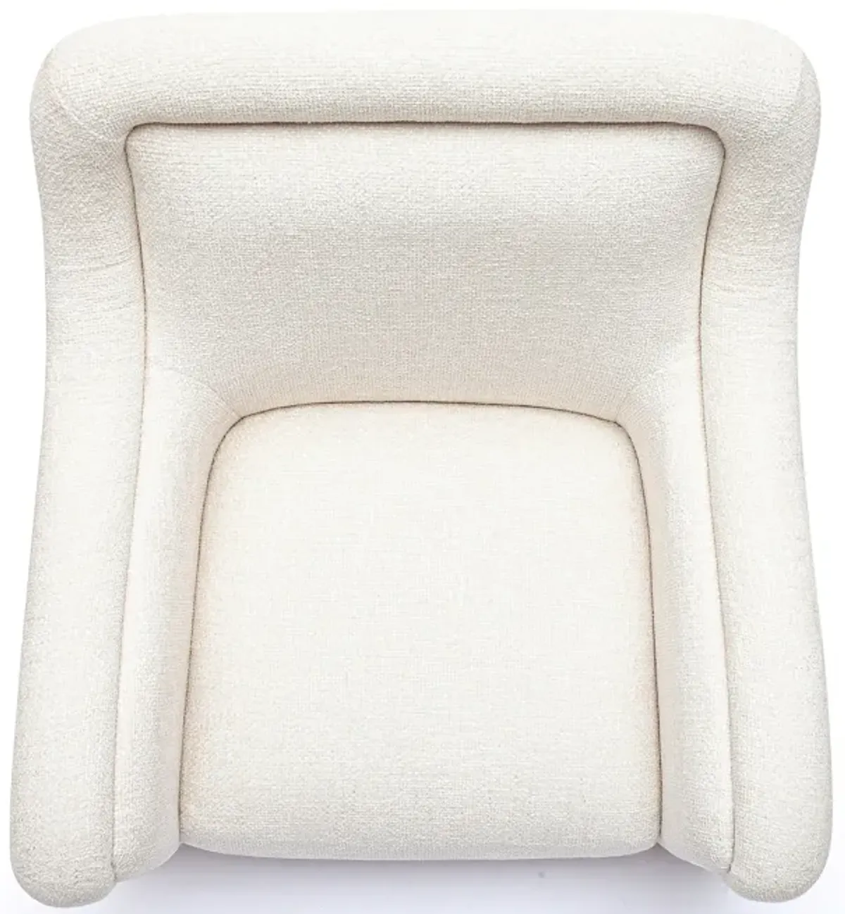 Charli Cream Basketweave Chenille Swivel Chair