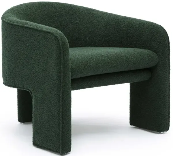 Marla Forest Green Boucle Accent Chair