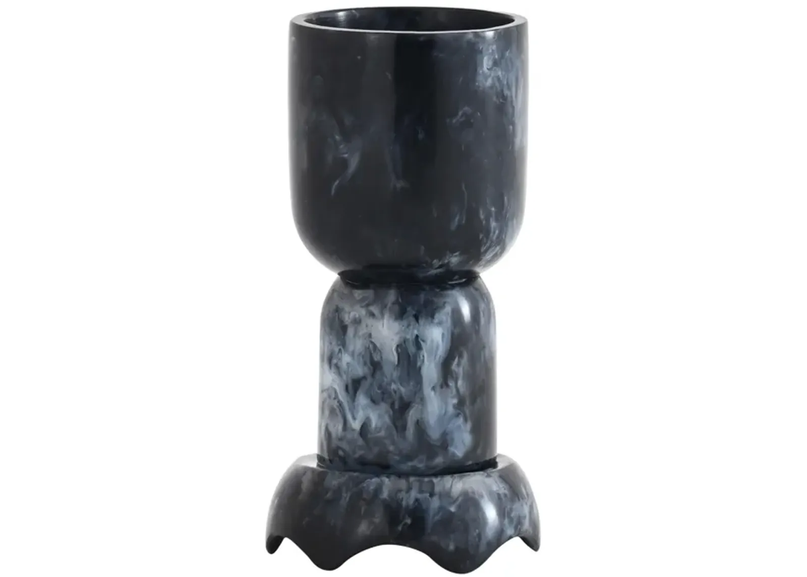 Platform Black Swirl Resin Kiddush Cup