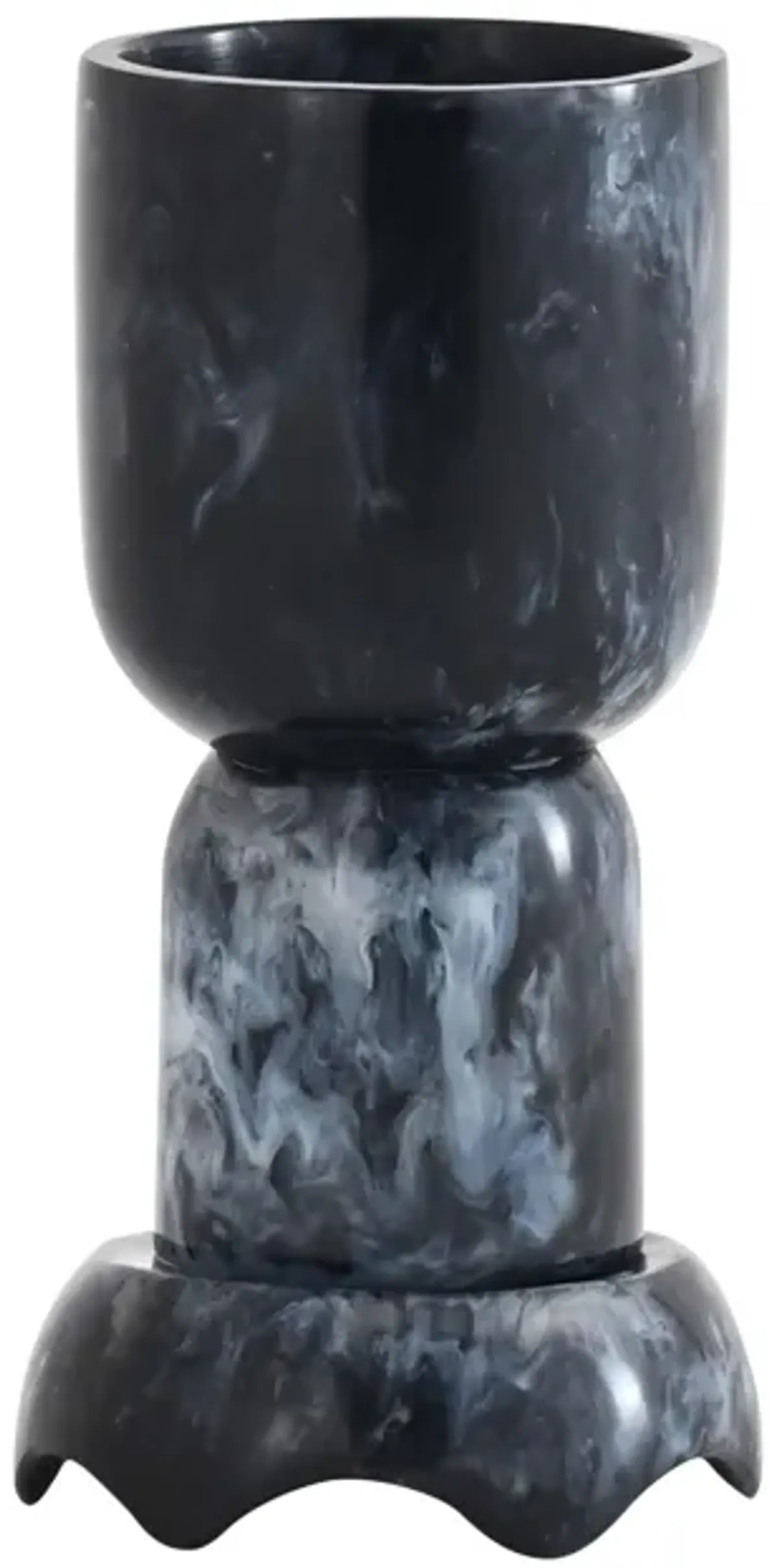 Platform Black Swirl Resin Kiddush Cup