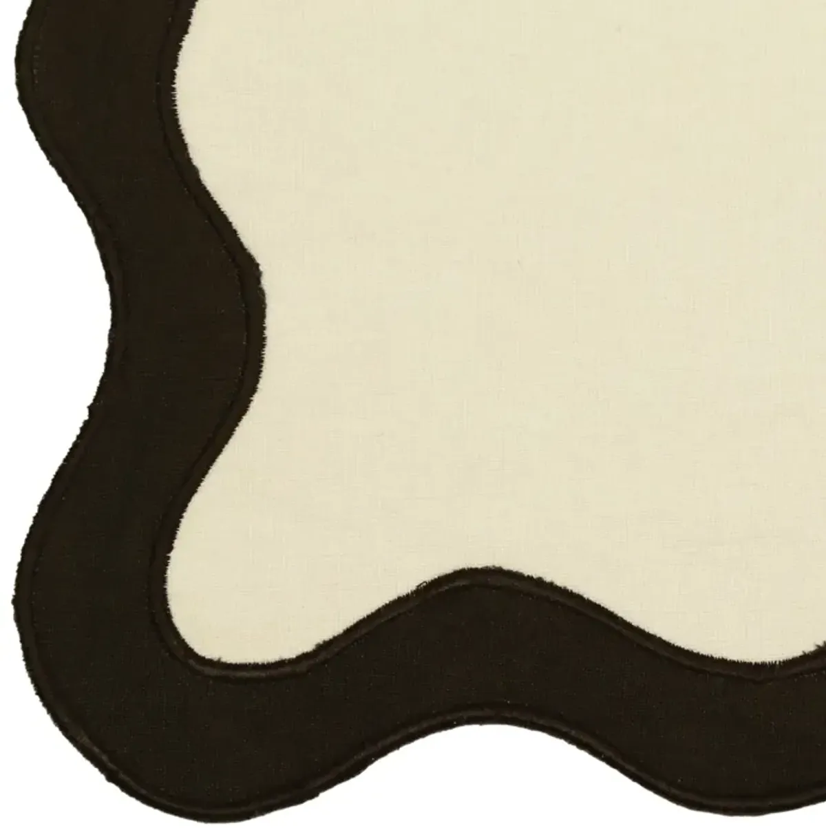 TOV Cream & Black Wavy Challah Cover