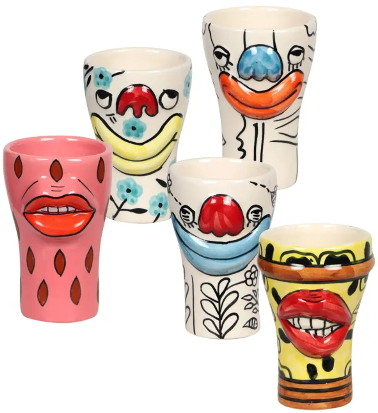 Velma Collection - Set of all 5 Ceramic Glasses