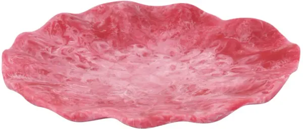 Mera Ruby Red Resin Petal Tray