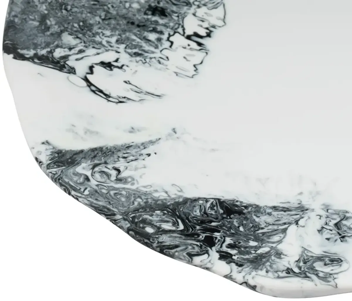 Mera Black & White Resin Petal Tray