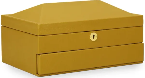 Knox Mustard Yellow Vegan Leather Hospitality Grade  Jewelry Box
