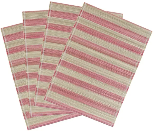 Jora Faded Pink Bamboo Placemat - Set of 4