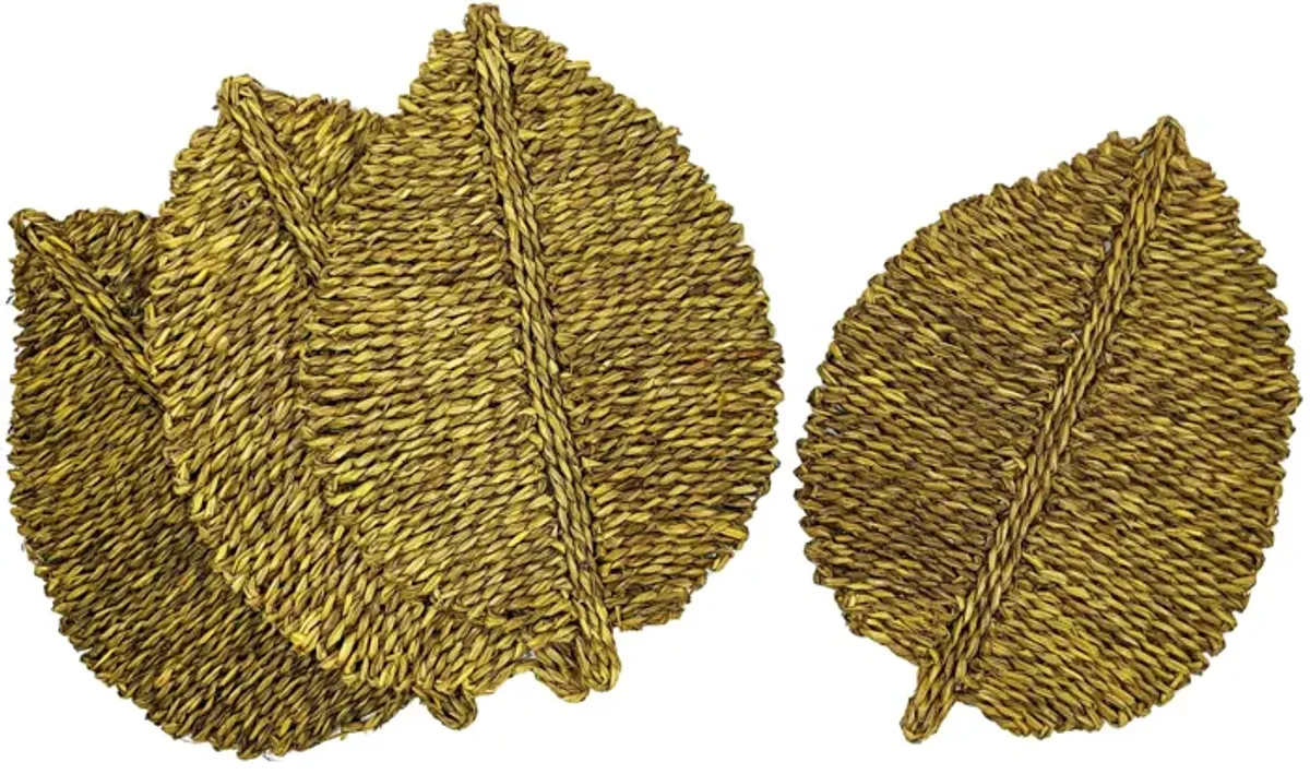 Leaf Yellow Seagrass Placemat - Set of 4