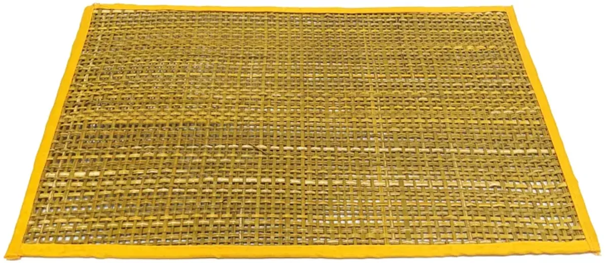 Peele Yellow Seagrass Placemats - Set of 4