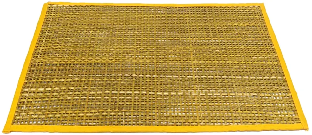 Peele Yellow Seagrass Placemats - Set of 4