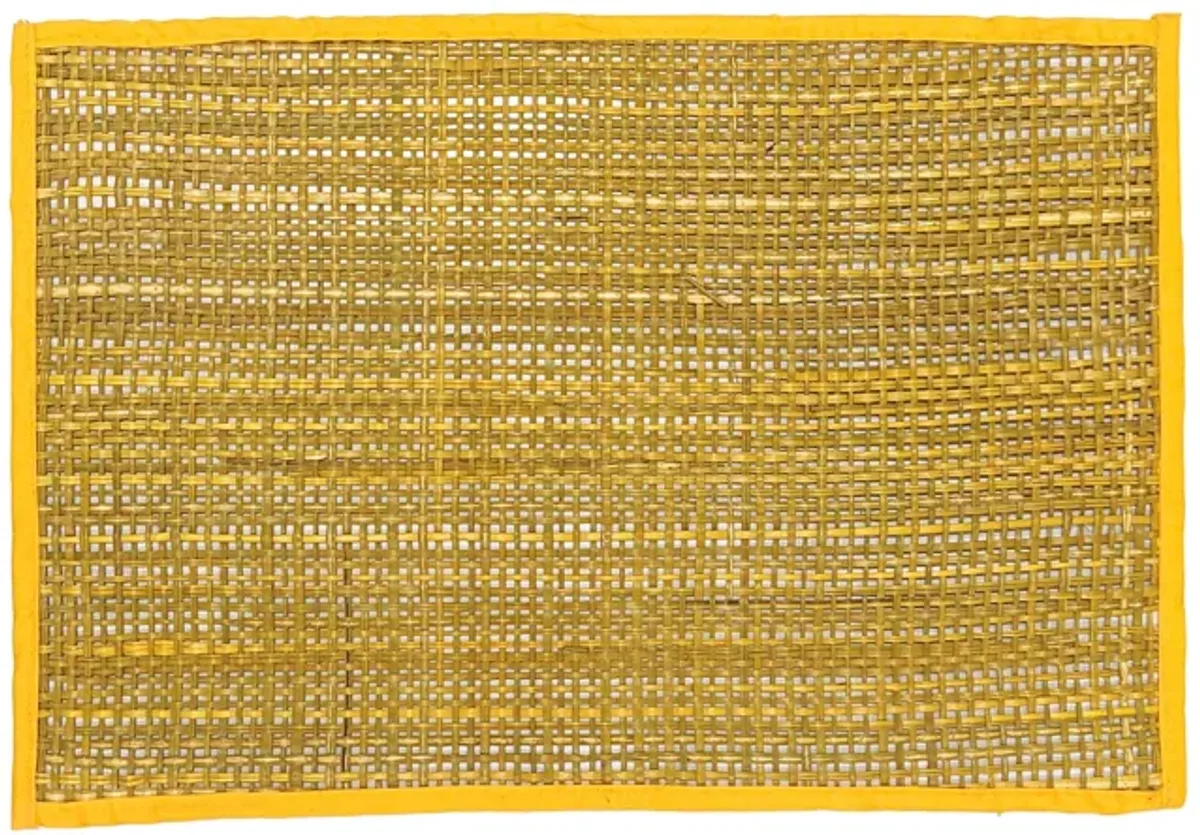 Peele Yellow Seagrass Placemats - Set of 4