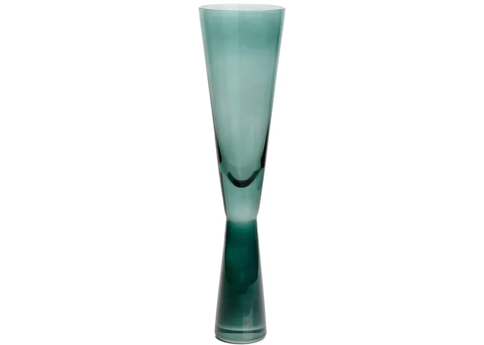 Flute Green Champagne Glasses - Set of 4