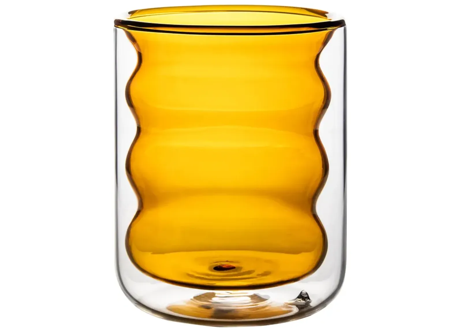 Waves Amber Water Glass - Set of 4