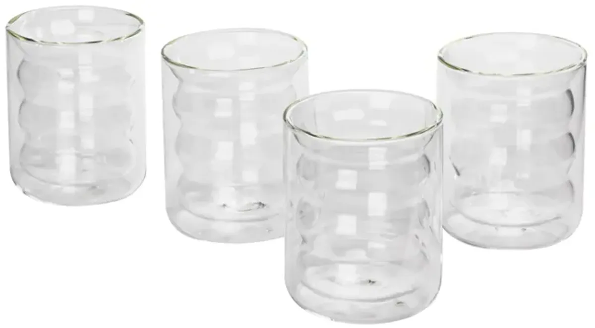 Waves Clear Water Glass - Set of 4