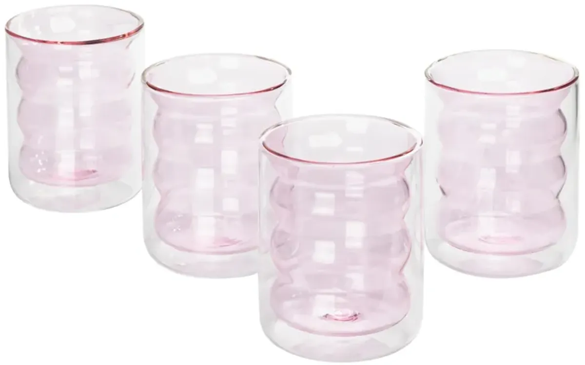 Waves Blush Water Glass - Set of 4