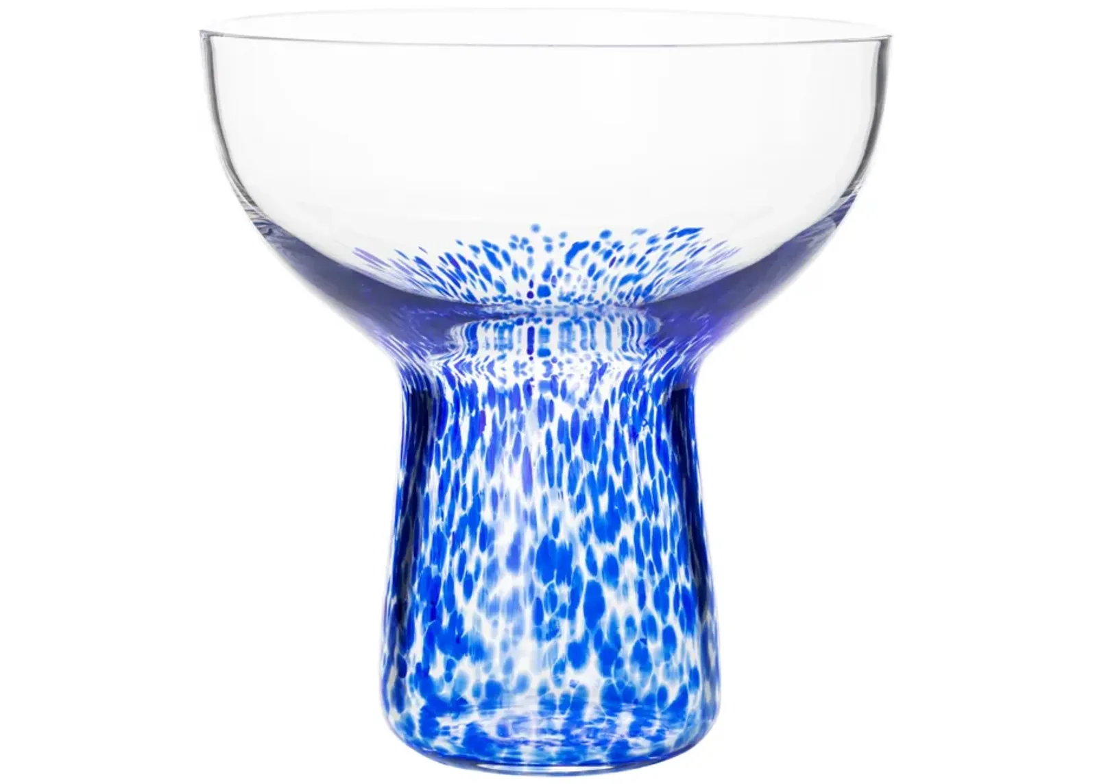 Dottie Blue Dots Handblown Cocktail Glass - Set of 4