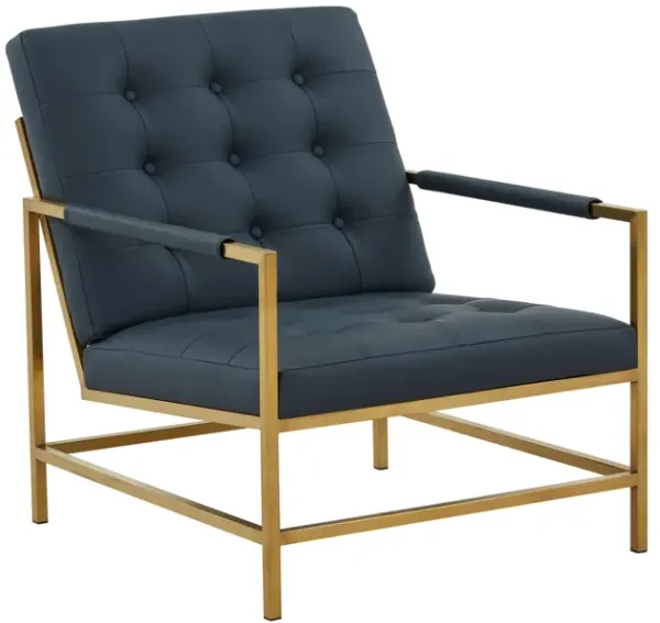 Van Charcoal Vegan Leather Accent Chair