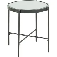 Vincent End Table W/ Glass Top
