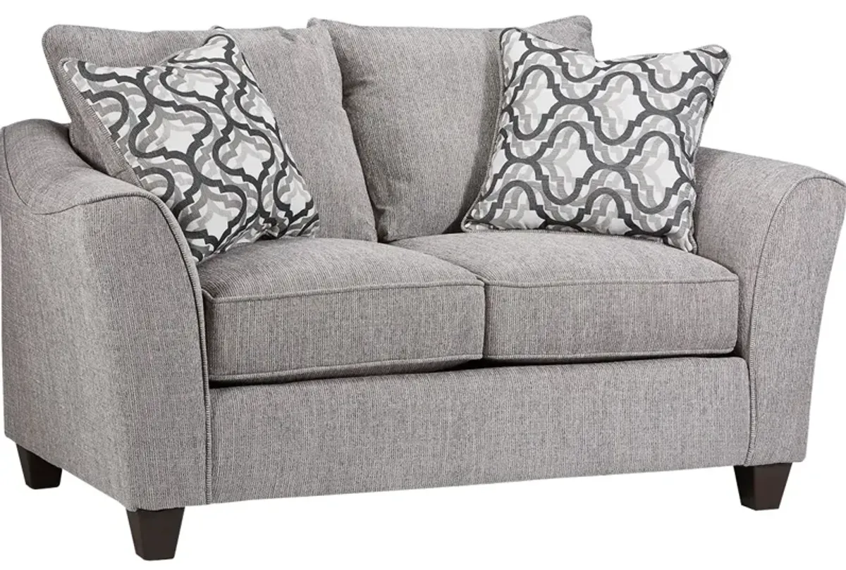 Dante Light Gray Loveseat