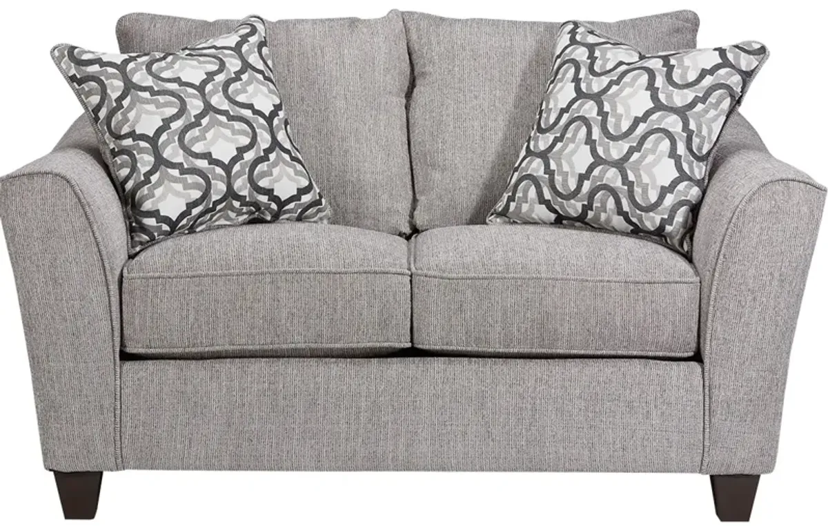 Dante Light Gray Loveseat