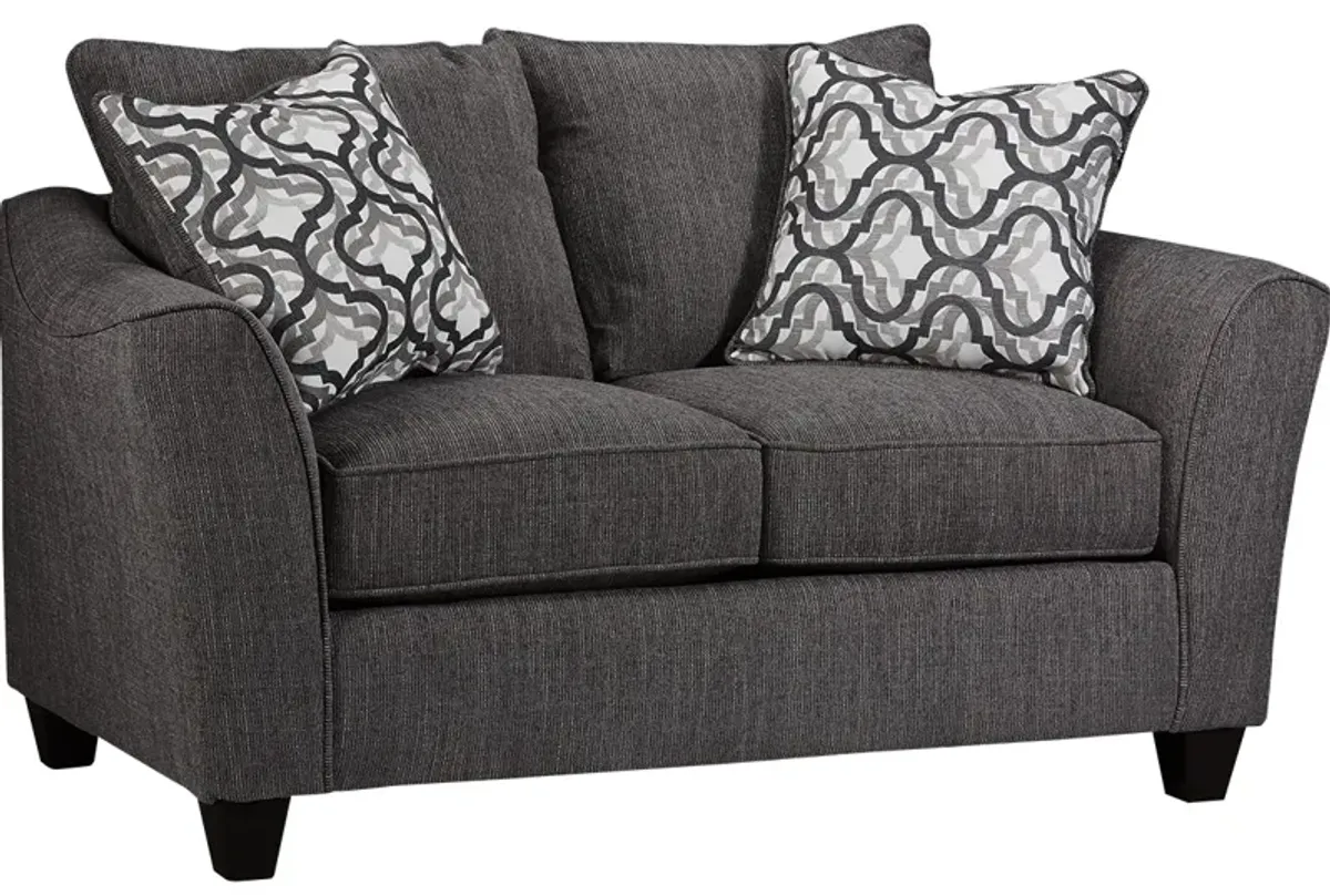 Dante Dark Gray Loveseat