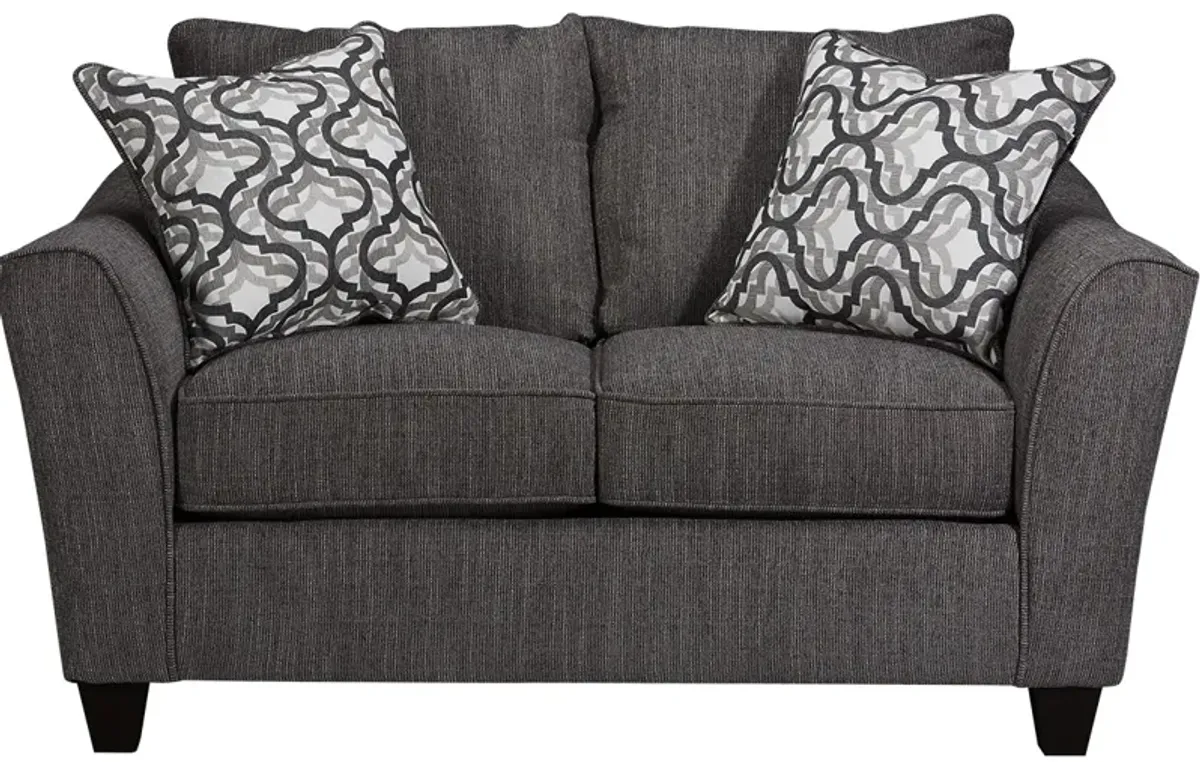 Dante Dark Gray Loveseat