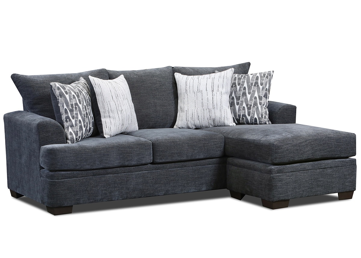 Emilia Gray Sofa W/ Reversible Chaise