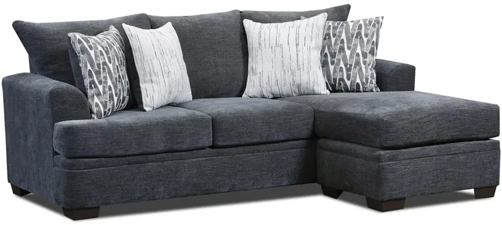 Emilia Gray Sofa W/ Reversible Chaise