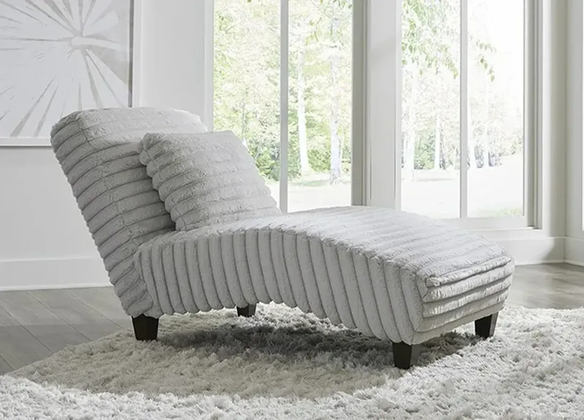 Codie Gray Faux-Fur Chaise