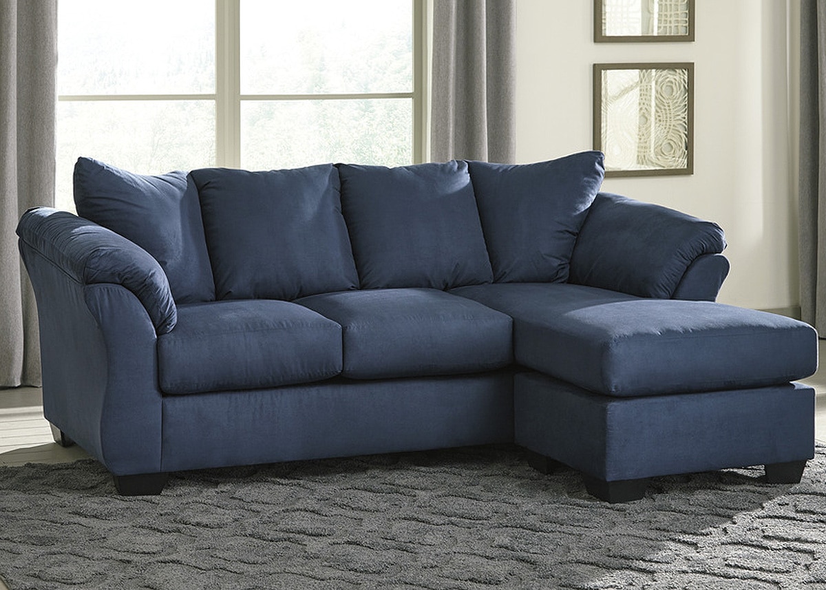 Bingley Blue Sofa W/ Reversible Chaise