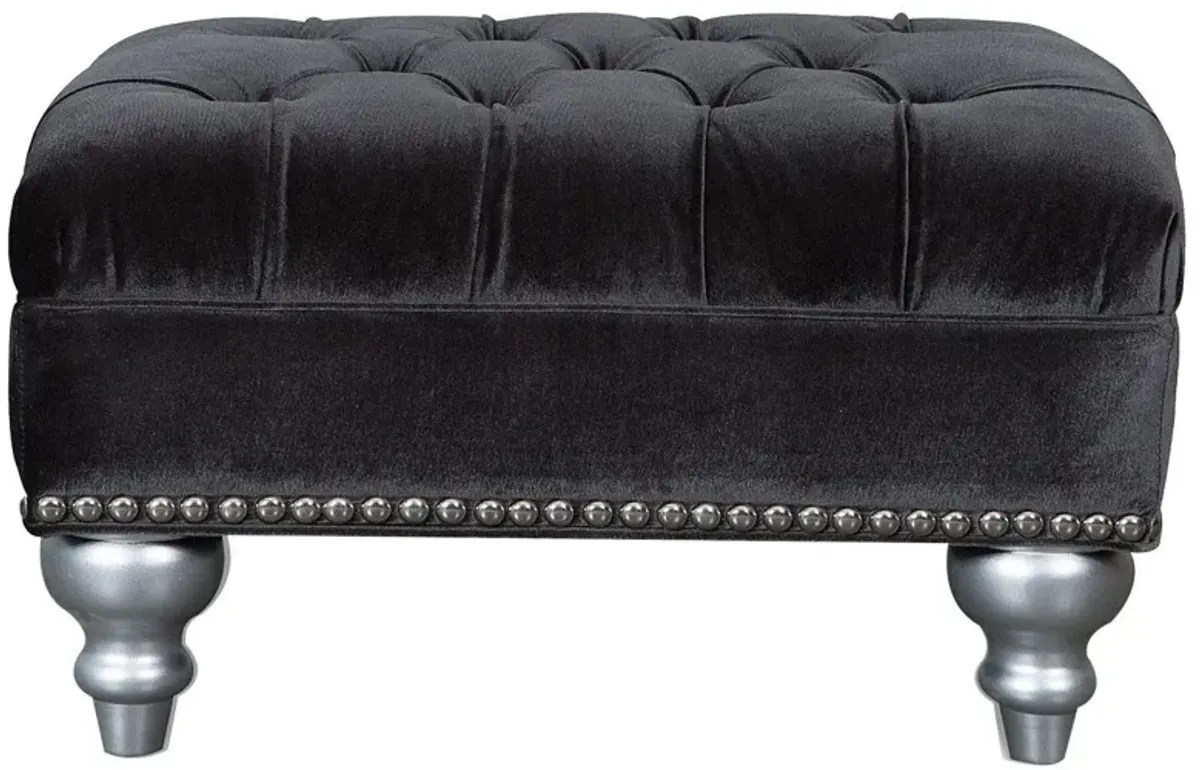 Mirage Charcoal Ottoman