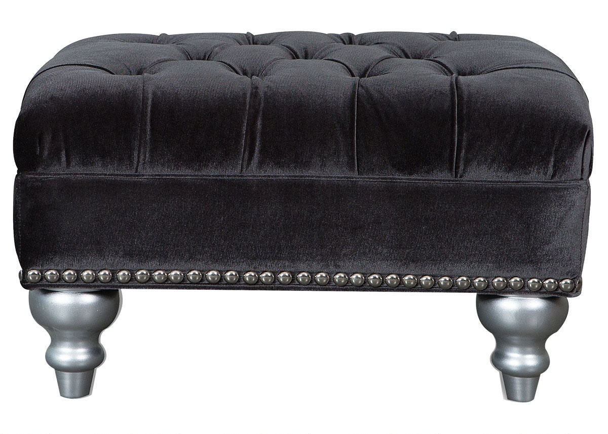 Mirage Charcoal Ottoman